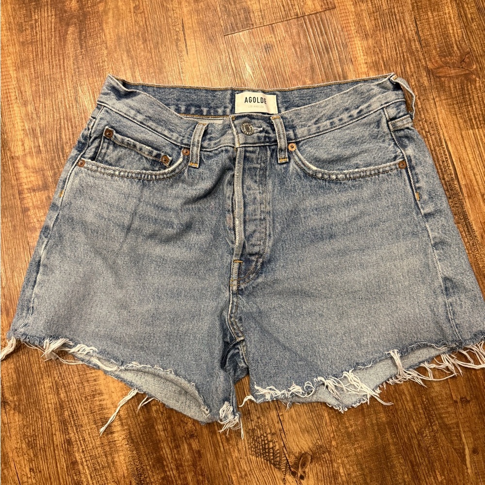 A gold E Parker long short sz 27